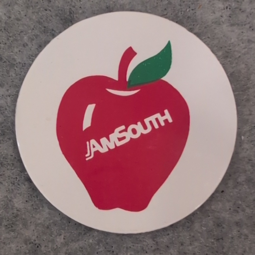 AMSouth Bank Red Apple Magnet Souvenir Retro Vintage Style
